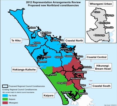 Proposed New Northland constituencies